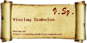 Viszlay Szabolcs névjegykártya