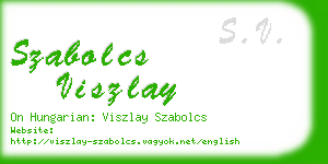 szabolcs viszlay business card